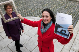 Clare Duignan (left), chairwoman of the Arts and Culture Recovery Taskforce, pictured with Minister for Culture and the Arts Catherine Martin. Photograph: Fennell Photography 2020